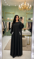 Abaya Sport Élégance — Coupe Ample & Bandes Contrastées
